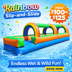 Rainbow 25 Foot Slip and Slide - Wet