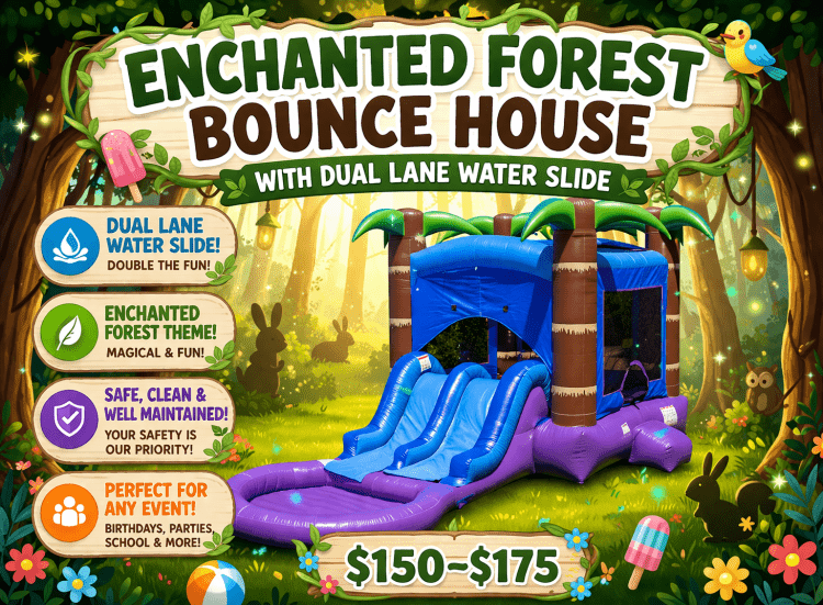 Enchanted Forest Bounce House Combo