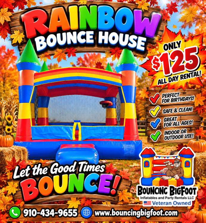 Bigfoot Rainbow Bounce House